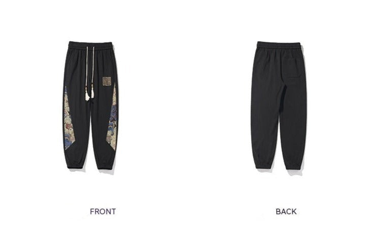 Men's Stitching Patch Pattern Sweatpants - ChoreGirl