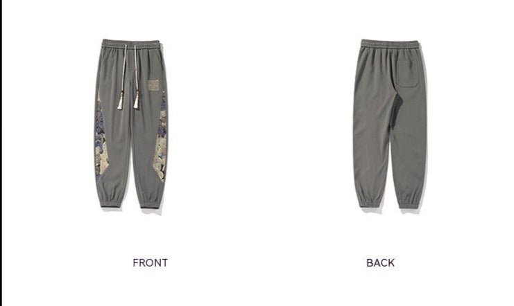 Men's Stitching Patch Pattern Sweatpants - ChoreGirl