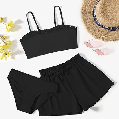 Girls Cute Three-piece Swimsuit Set - ChoreGirl