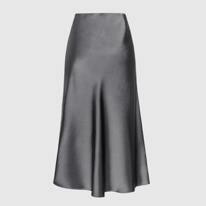 Women's Elastic Waist High Waist Mid-length Skirt - ChoreGirl