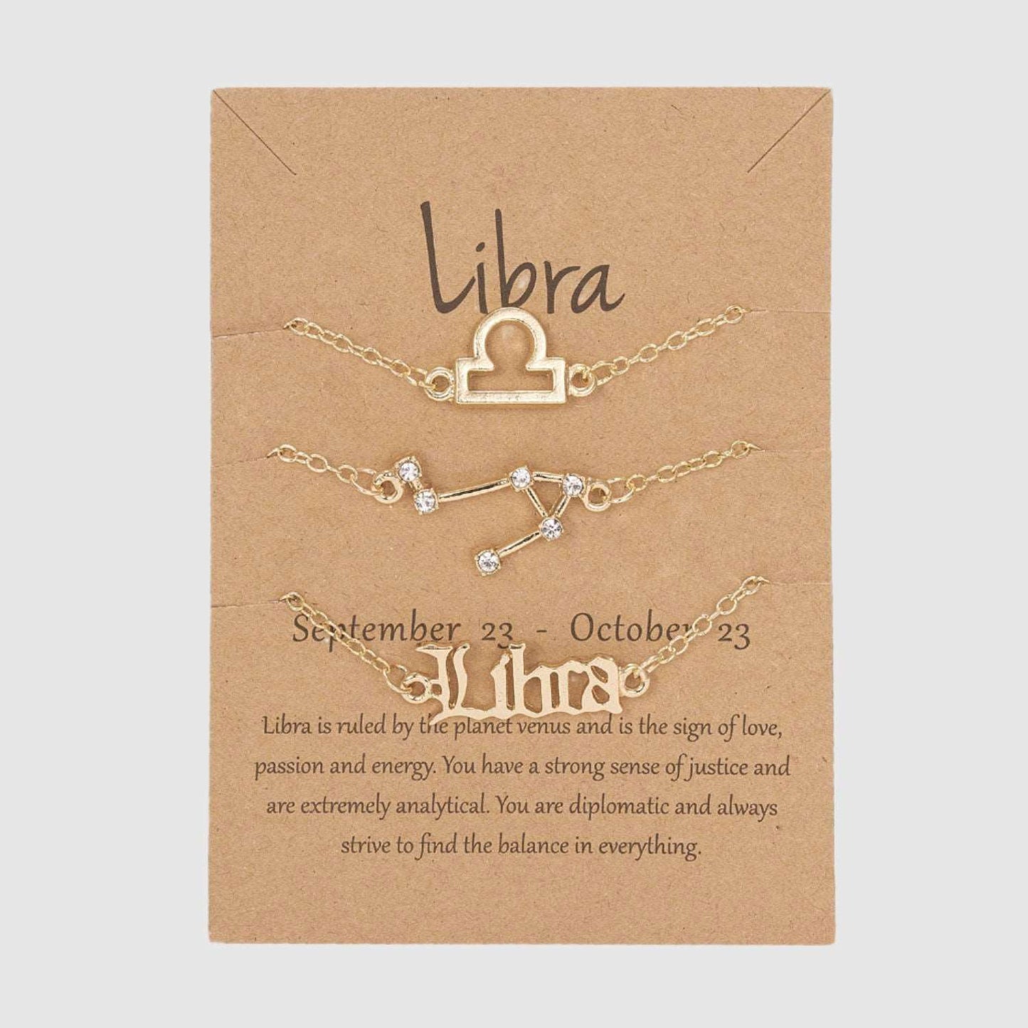Astrological Sign Three-piece Bracelet Set - ChoreGirl