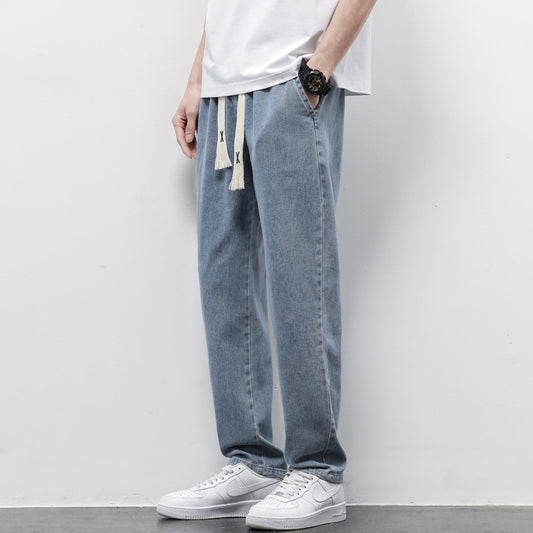 Men's Washed Out Denim Wide Leg Jeans - ChoreGirl