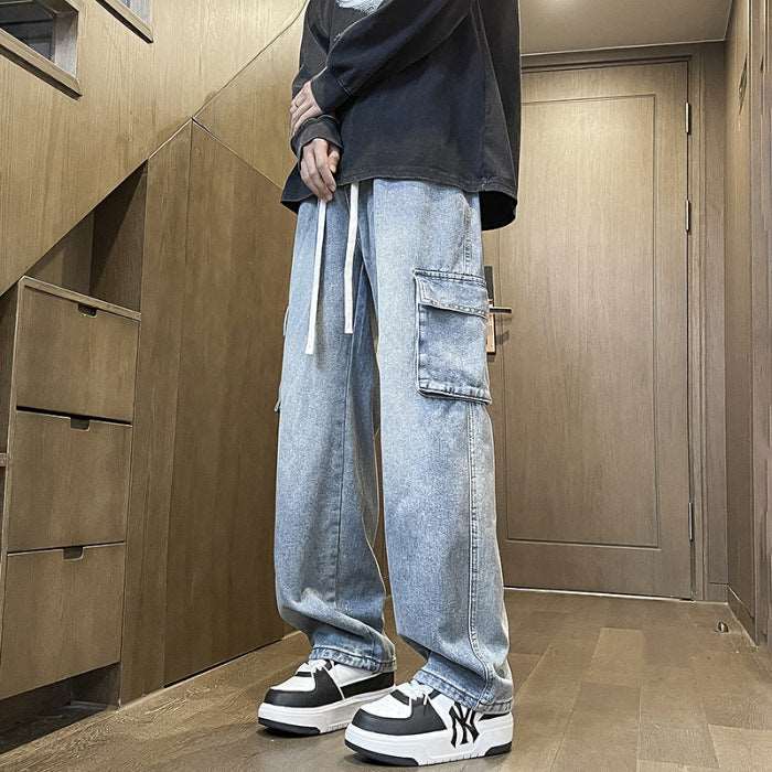 Men's Retro Loose Washed Out Jeans - ChoreGirl