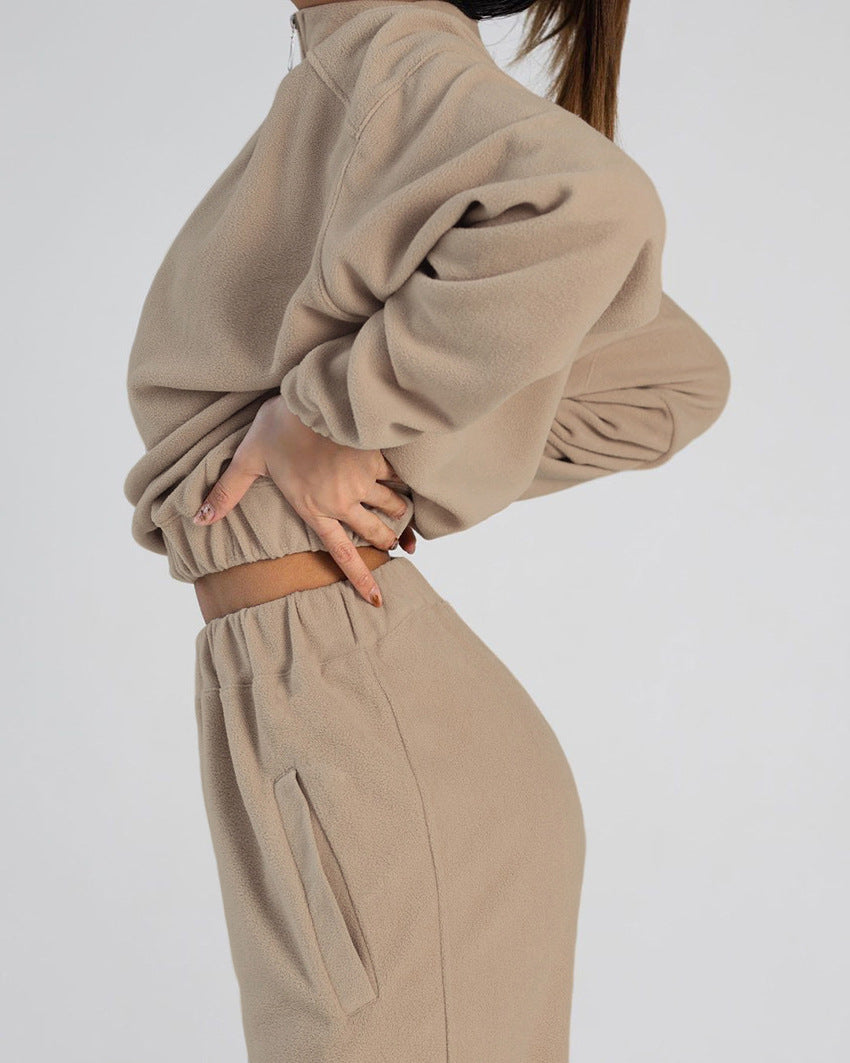 Women's Casual Long Sleeved Sweatshirt and Pants Two-piece Outfit Set - ChoreGirl