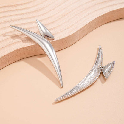 Women's Exaggerated Geometry Bold Triangle Stud Earrings - ChoreGirl
