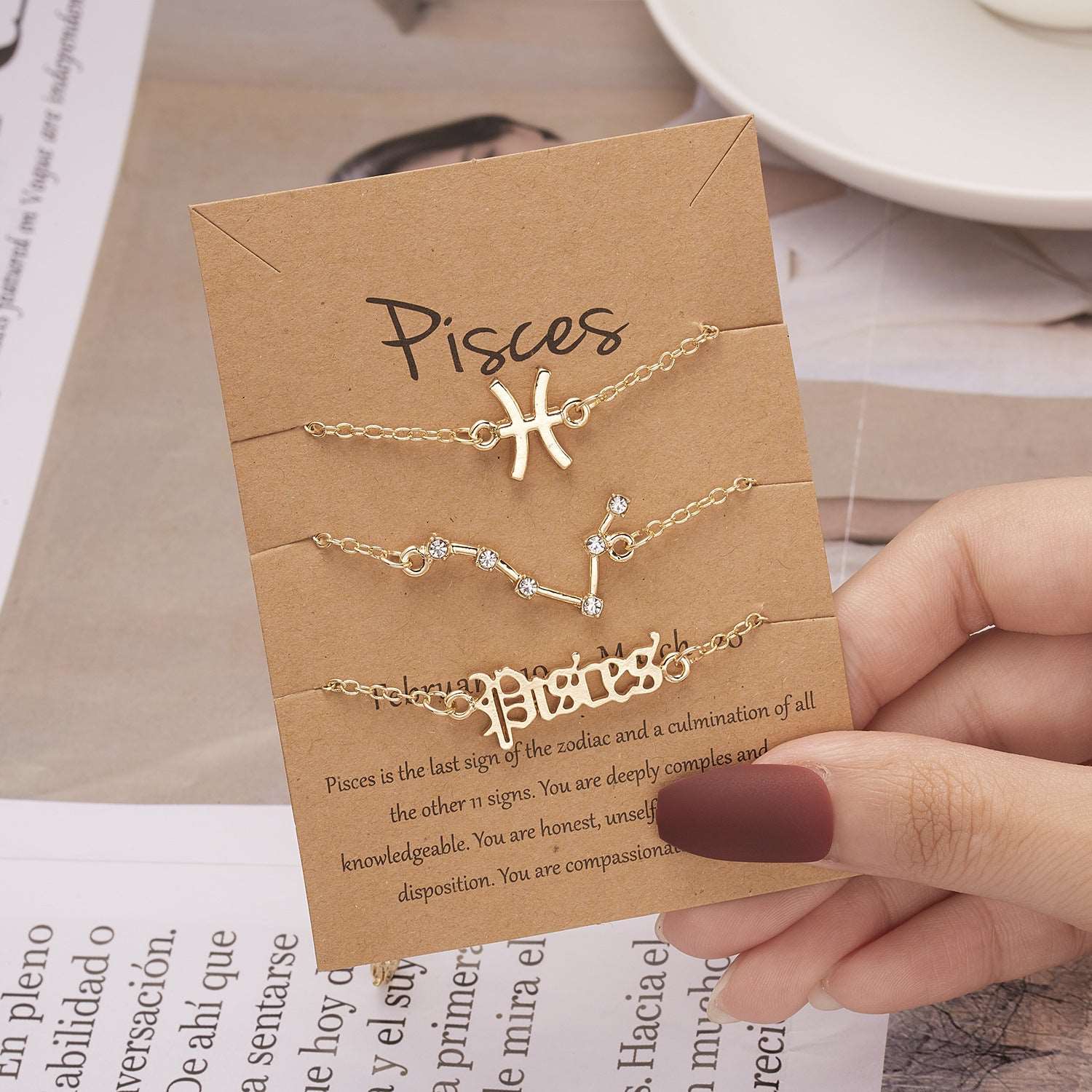 Astrological Sign Three-piece Bracelet Set - ChoreGirl