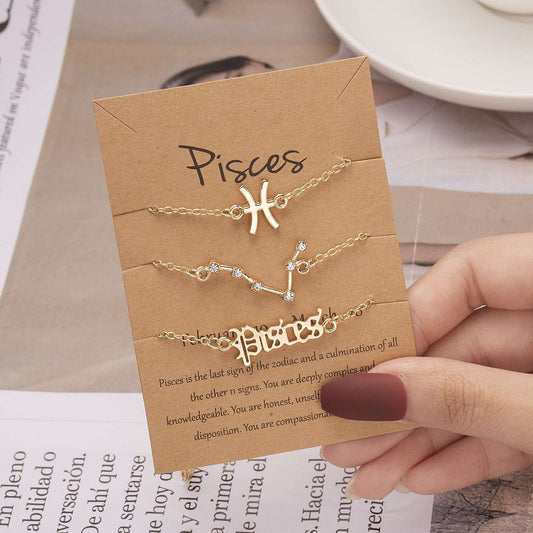 Astrological Sign Three-piece Bracelet Set - ChoreGirl