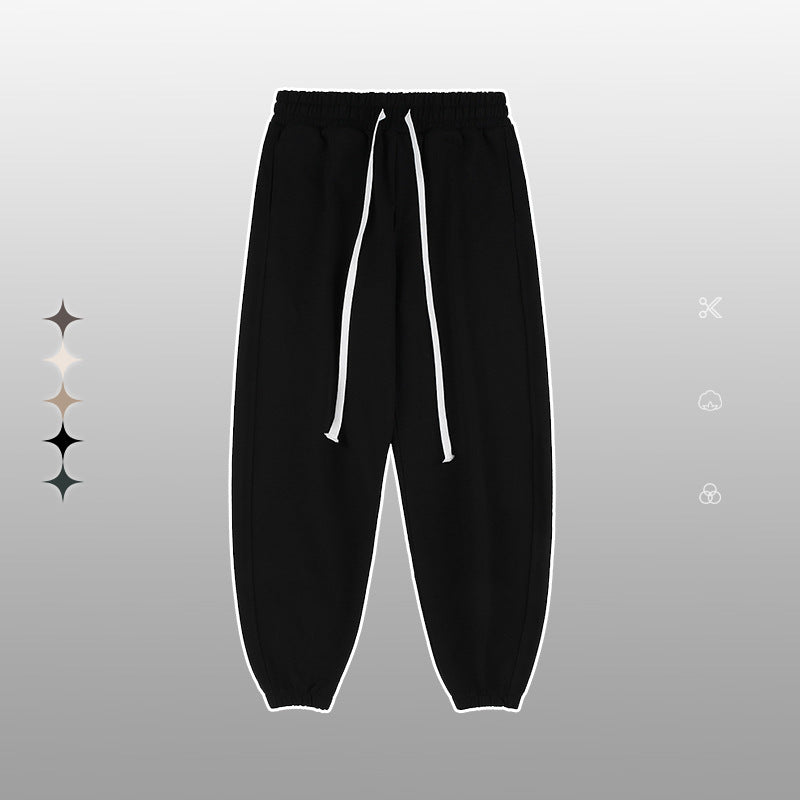Unisex Heavy Terry Solid Color Loose Round Neck Sweatshirt and Sweatpants - ChoreGirl