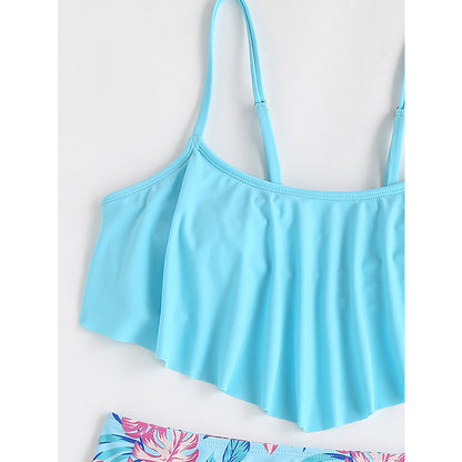 Girls Cute Light Blue Swimsuit - ChoreGirl