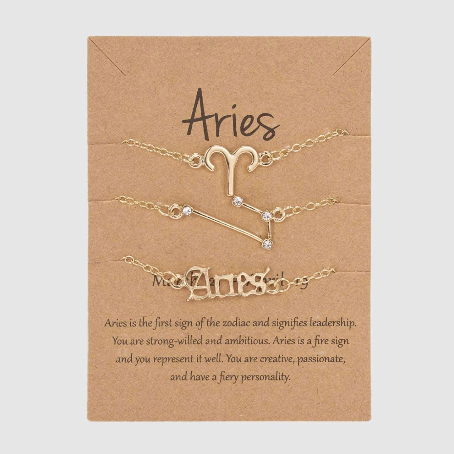 Astrological Sign Three-piece Bracelet Set - ChoreGirl