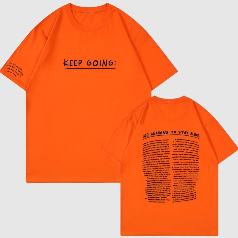 Men's Casual Motivational Print 100% Cotton Round Neck T-shirt - ChoreGirl