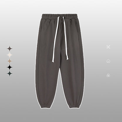 Unisex Heavy Terry Solid Color Loose Round Neck Sweatshirt and Sweatpants - ChoreGirl