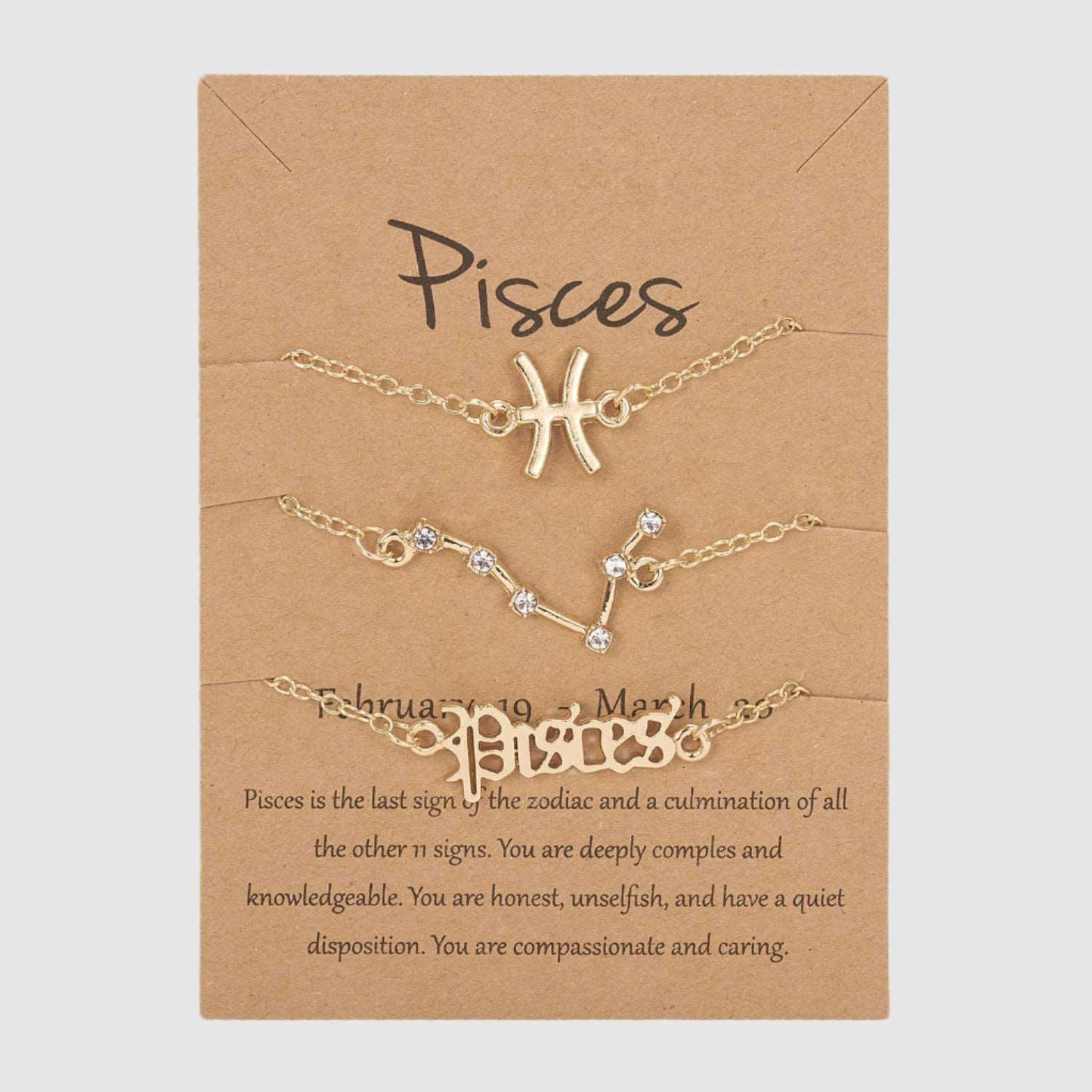 Astrological Sign Three-piece Bracelet Set - ChoreGirl