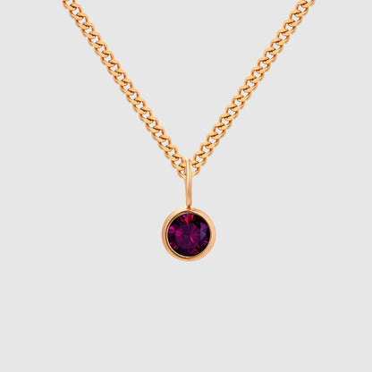 Unisex Stainless Steel Necklace With Diamond Birthstone Pendant - ChoreGirl