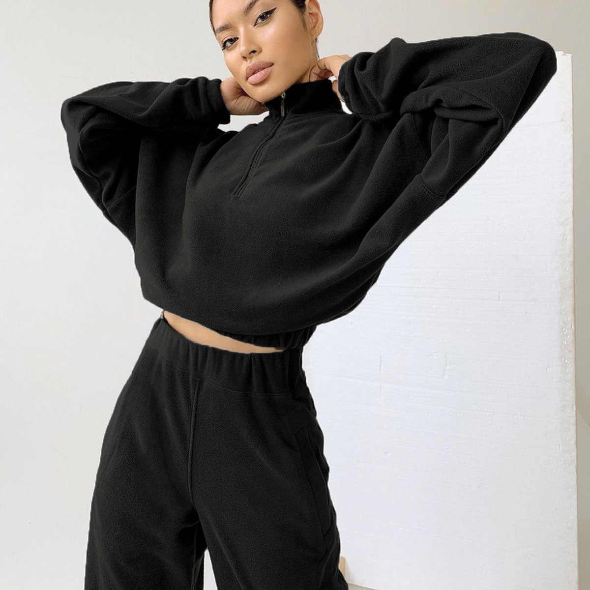 Women's Casual Long Sleeved Sweatshirt and Pants Two-piece Outfit Set - ChoreGirl