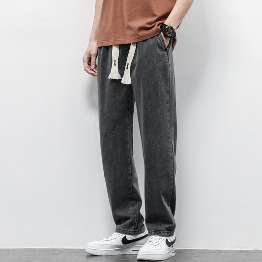 Men's Washed Out Denim Wide Leg Jeans - ChoreGirl