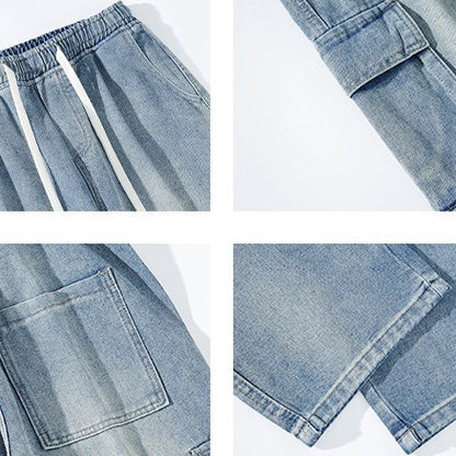 Men's Retro Loose Washed Out Jeans - ChoreGirl
