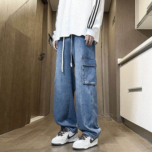 Men's Retro Loose Washed Out Jeans - ChoreGirl