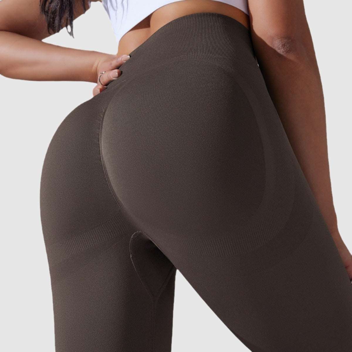 Women's Knitted High Waist Yoga Pants - ChoreGirl