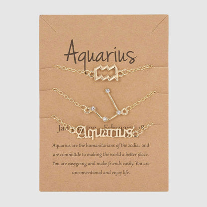 Astrological Sign Three-piece Bracelet Set - ChoreGirl