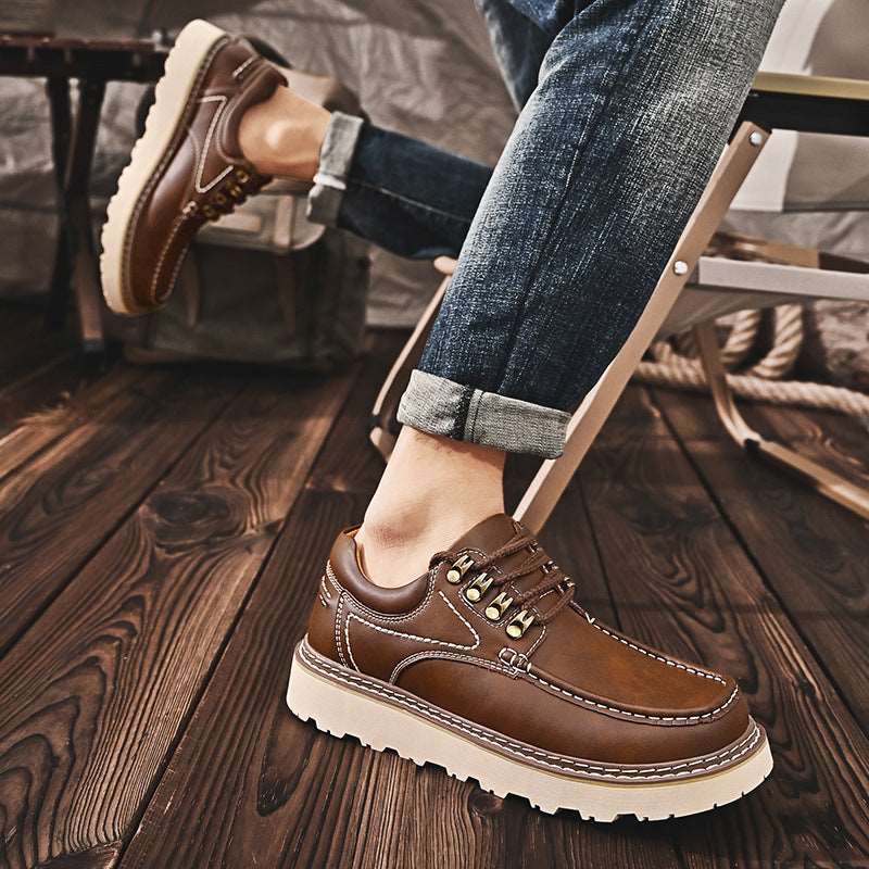 Men's Versatile Casual Genuine Leather Shoes - ChoreGirl