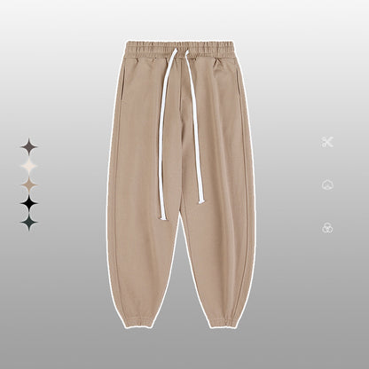 Unisex Heavy Terry Solid Color Loose Round Neck Sweatshirt and Sweatpants - ChoreGirl
