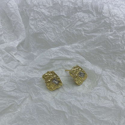 Women's Elegant Small Square Stud Earrings - ChoreGirl