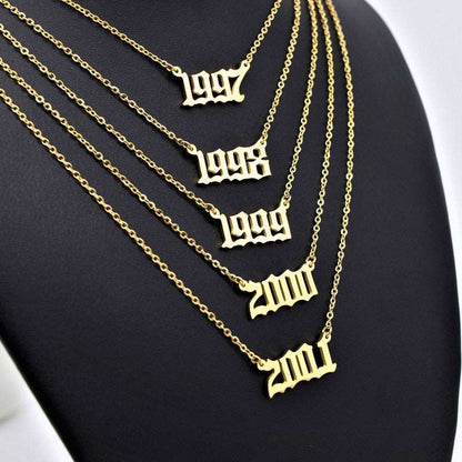 Unisex 18K Stainless Steel 1990-2022 Year Necklace - ChoreGirl