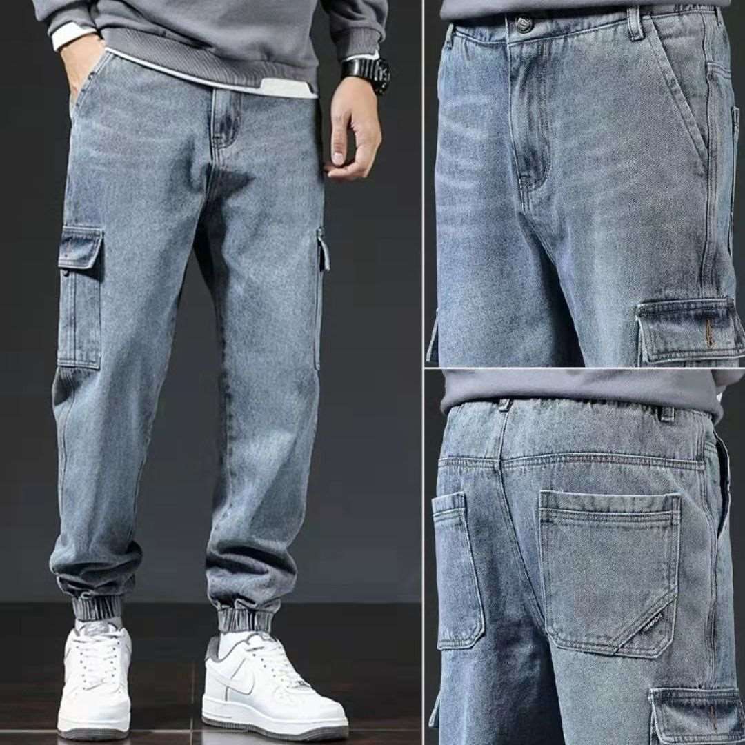 Men's Casual Multi-pocket Jeans - ChoreGirl