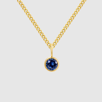 Unisex Stainless Steel Necklace With Diamond Birthstone Pendant - ChoreGirl