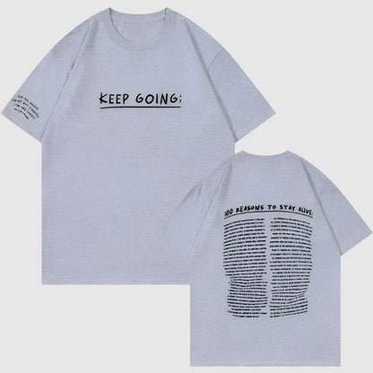 Men's Casual Motivational Print 100% Cotton Round Neck T-shirt - ChoreGirl