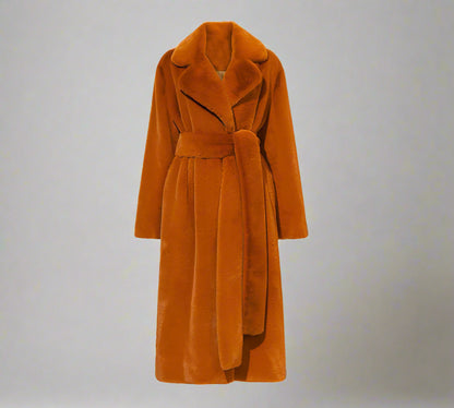 Orange robe coat on a white background
