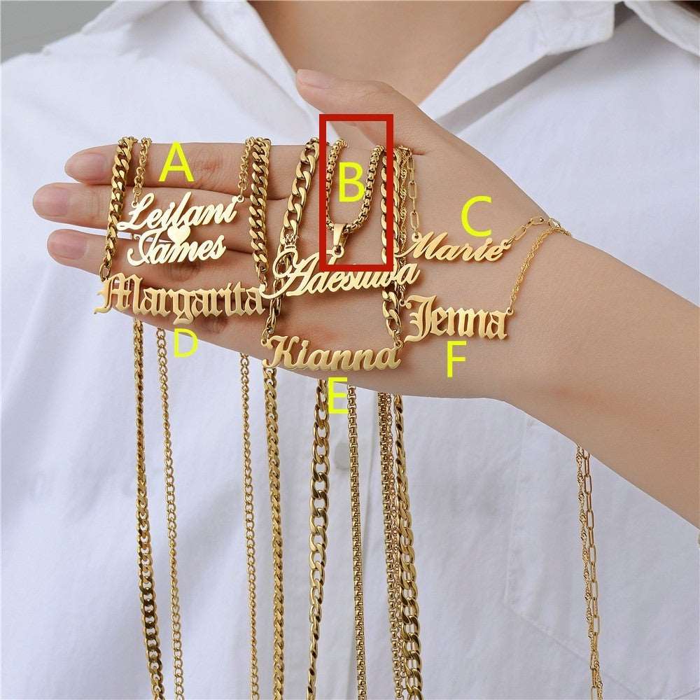 Personalized Custom Name Stainless Steel Necklace - ChoreGirl