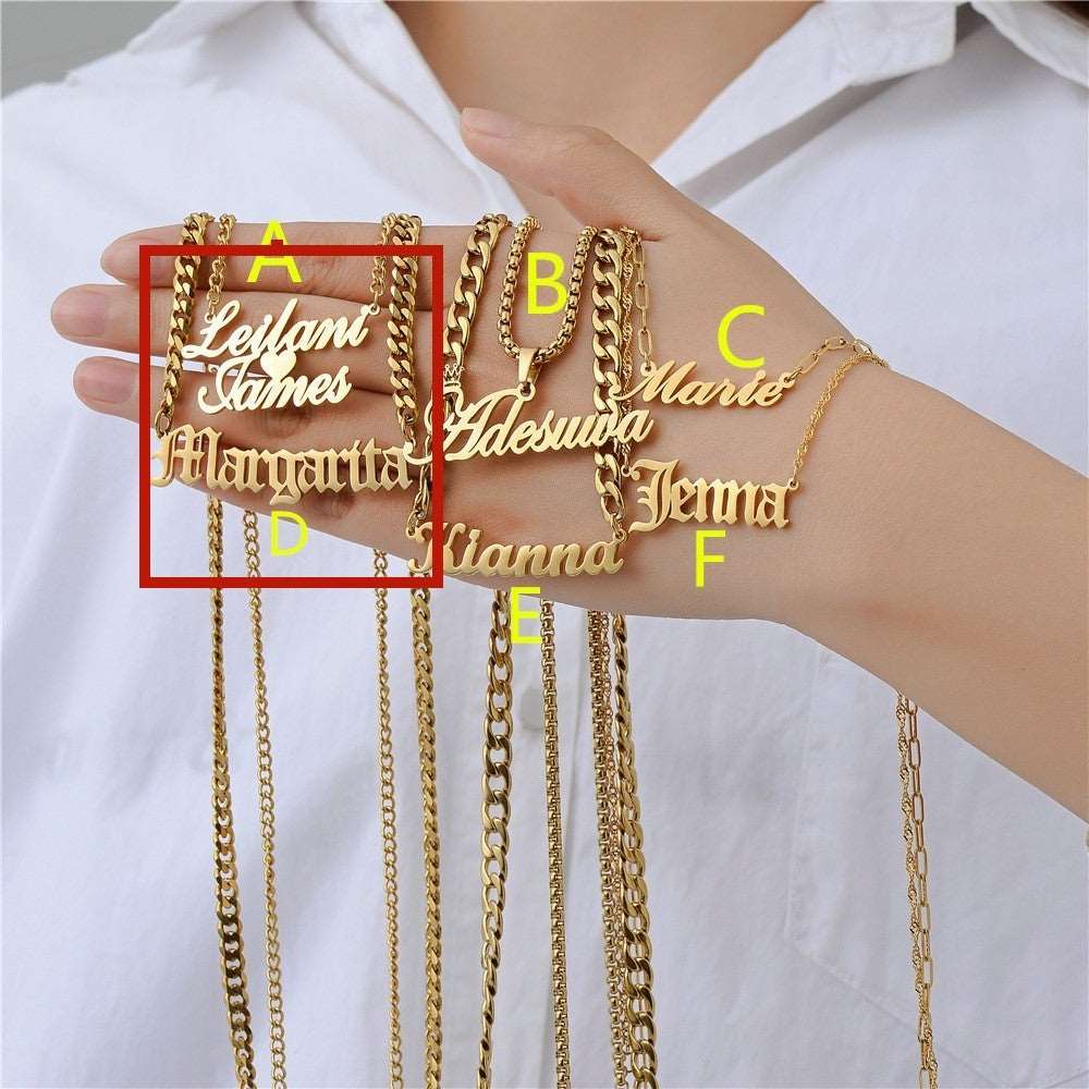Personalized Custom Name Stainless Steel Necklace - ChoreGirl