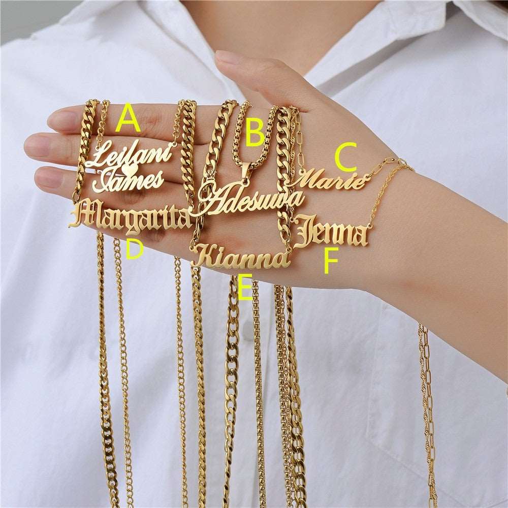 Personalized Custom Name Stainless Steel Necklace - ChoreGirl