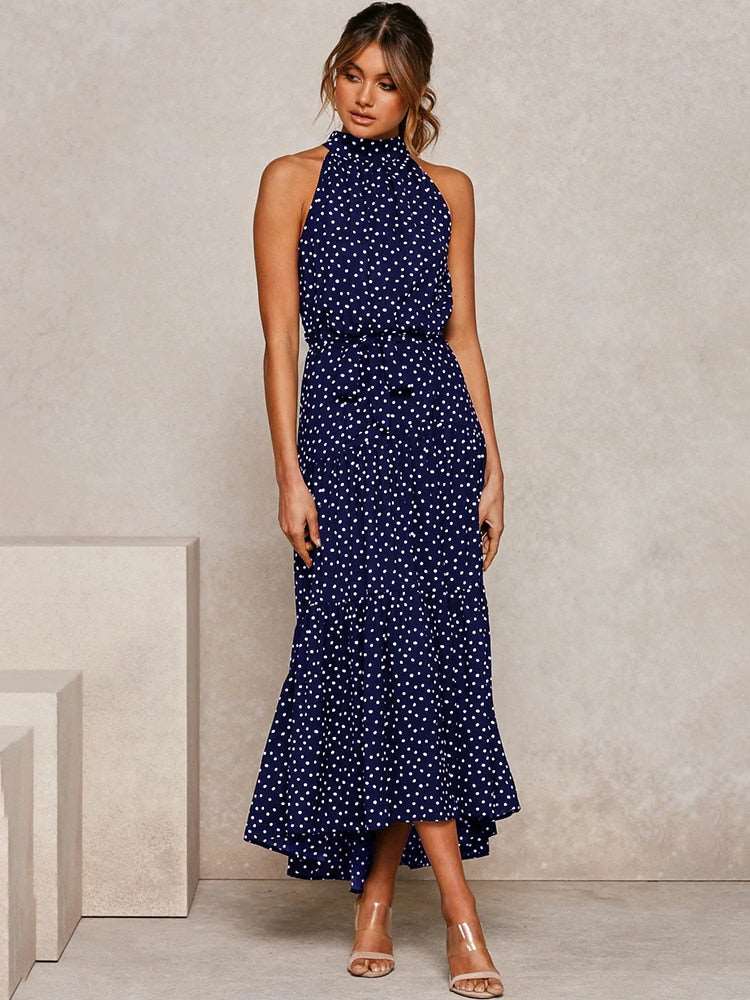 Women's Casual Long Strapless Sundress - ChoreGirl