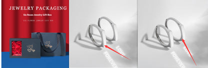 S925 Sterling Silver Light Reflect Surprise Love Hidden Message Couples Ring - ChoreGirl