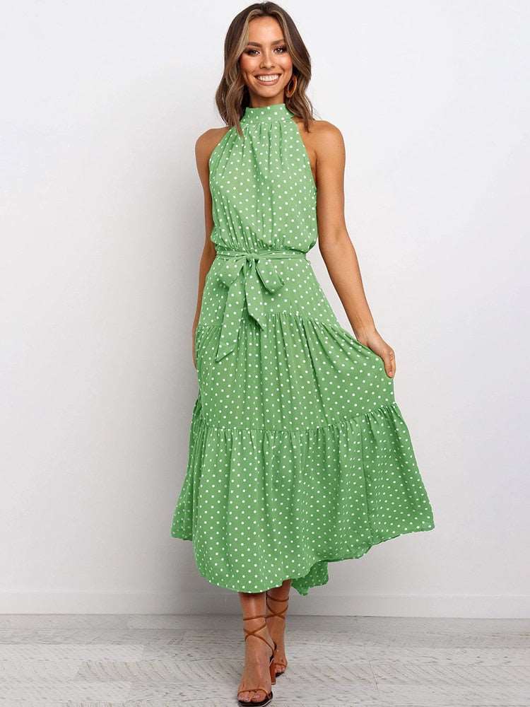 Women's Casual Long Strapless Sundress - ChoreGirl