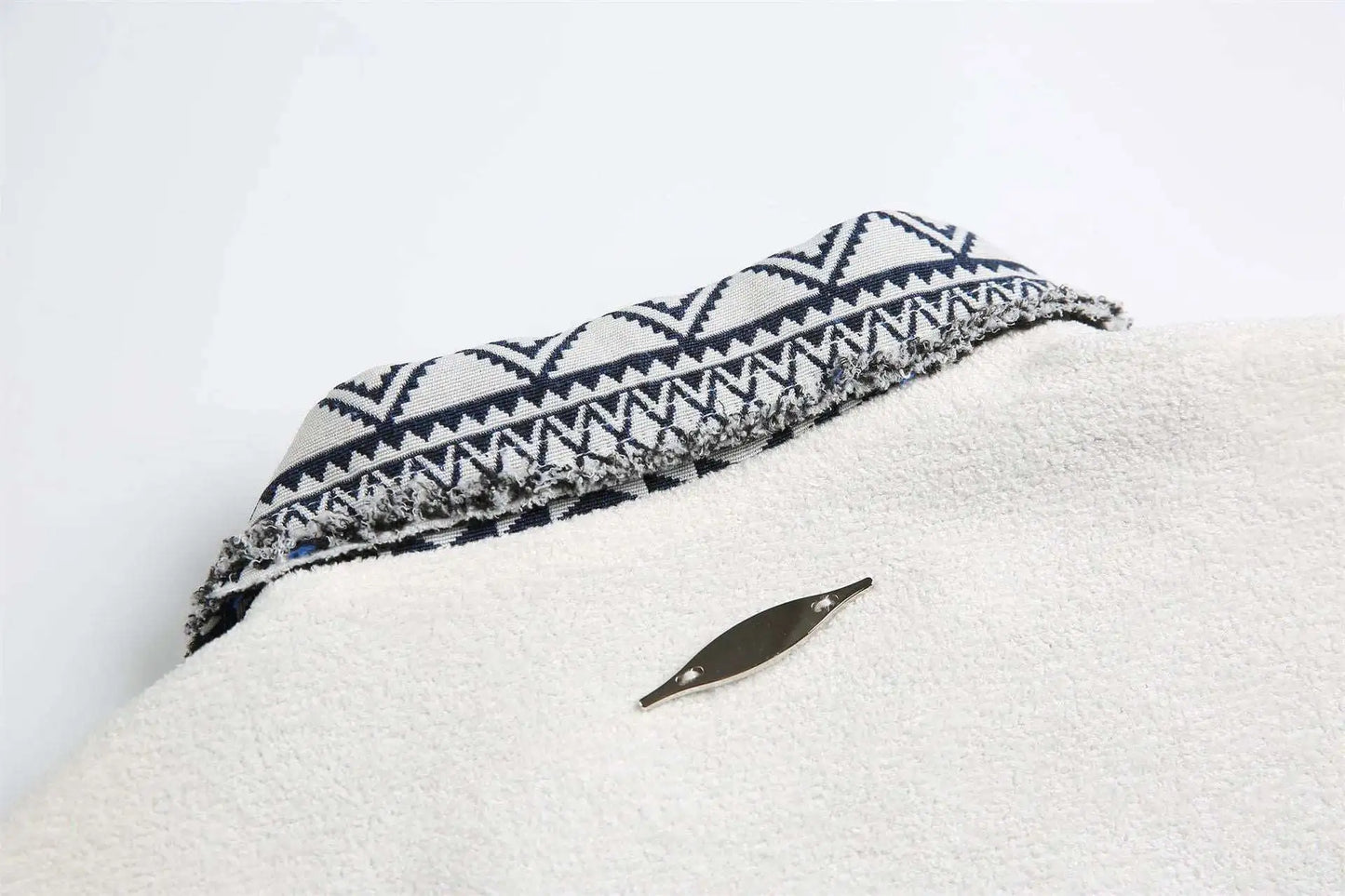 Unisex White Ethnic Pattern Jacket - ChoreGirl