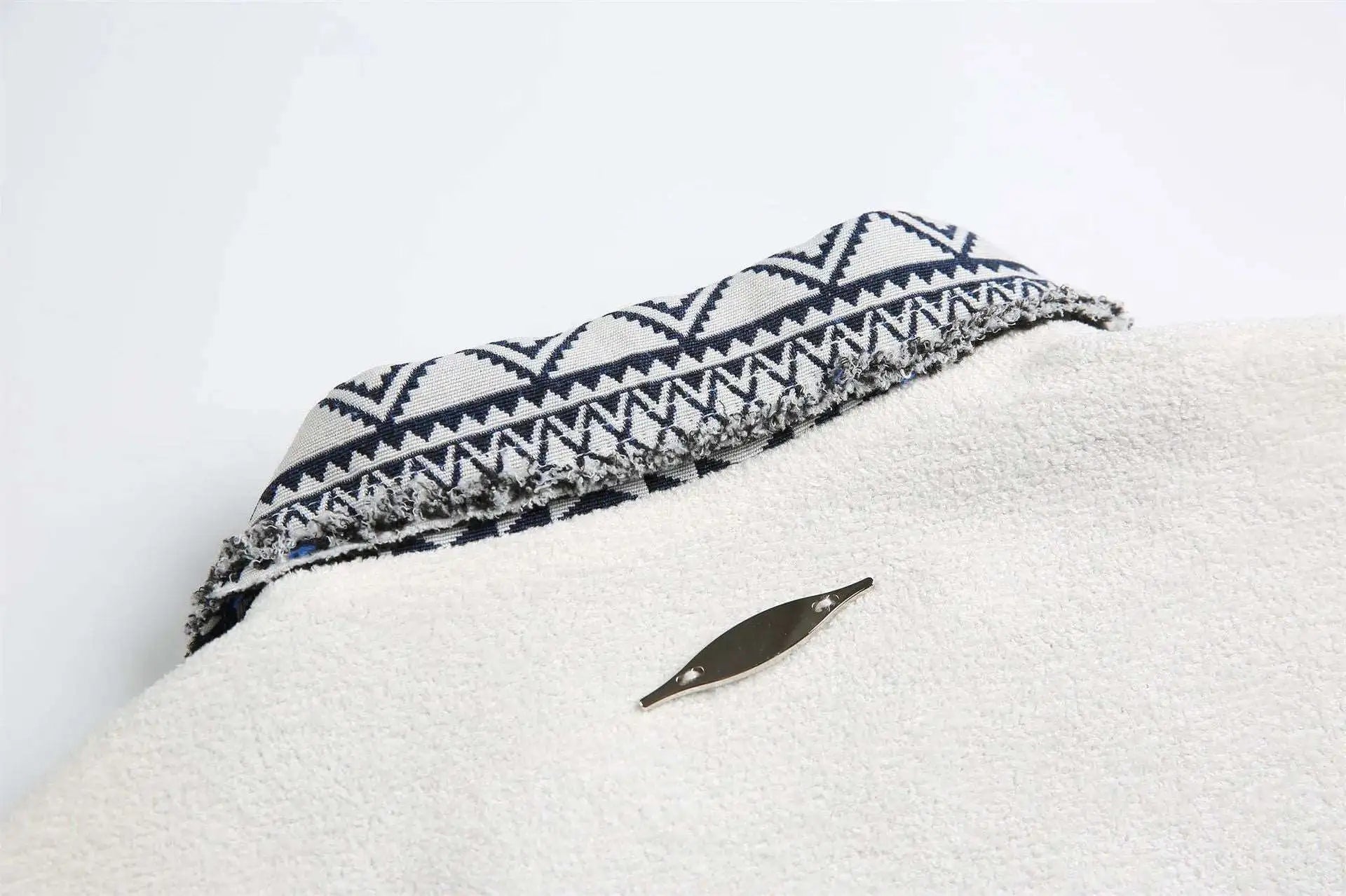 Unisex White Ethnic Pattern Jacket - ChoreGirl