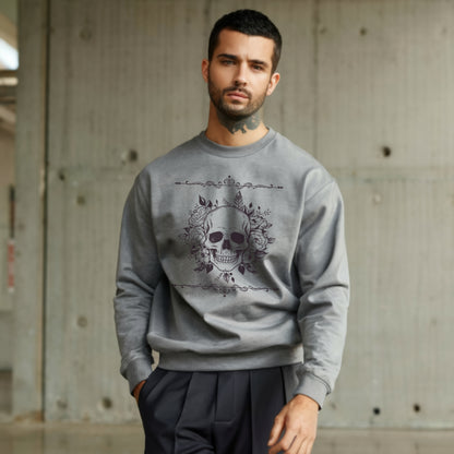 Custom Unisex Vintage Skull Heavy Blend Crewneck Sweatshirt | PERSONALIZED - ChoreGirl