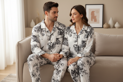 Couples Pajama Set - Soft Unisex Loungewear Two-Piece