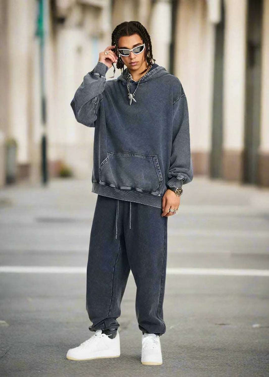 Unisex Comfortable Loose Hoodie and Sweatpants Outfit - ChoreGirl