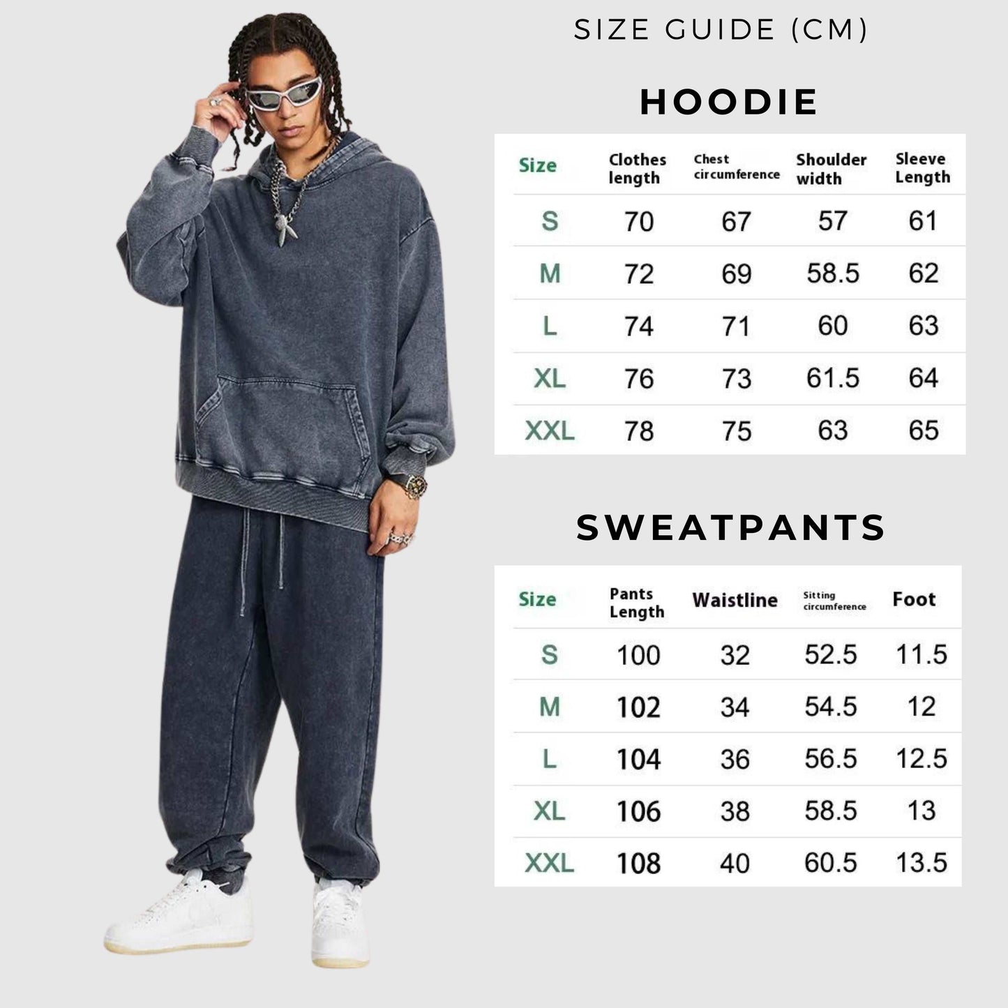 Unisex Comfortable Loose Hoodie and Sweatpants Outfit - ChoreGirl