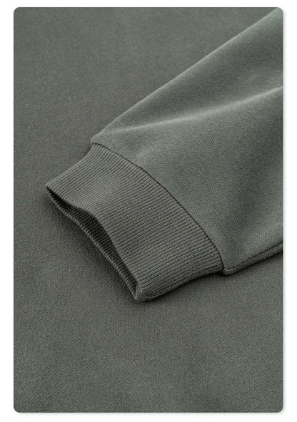 Unisex Loose Fleece-lined Sports Hoodie with Hidden Zipper Pockets - ChoreGirl