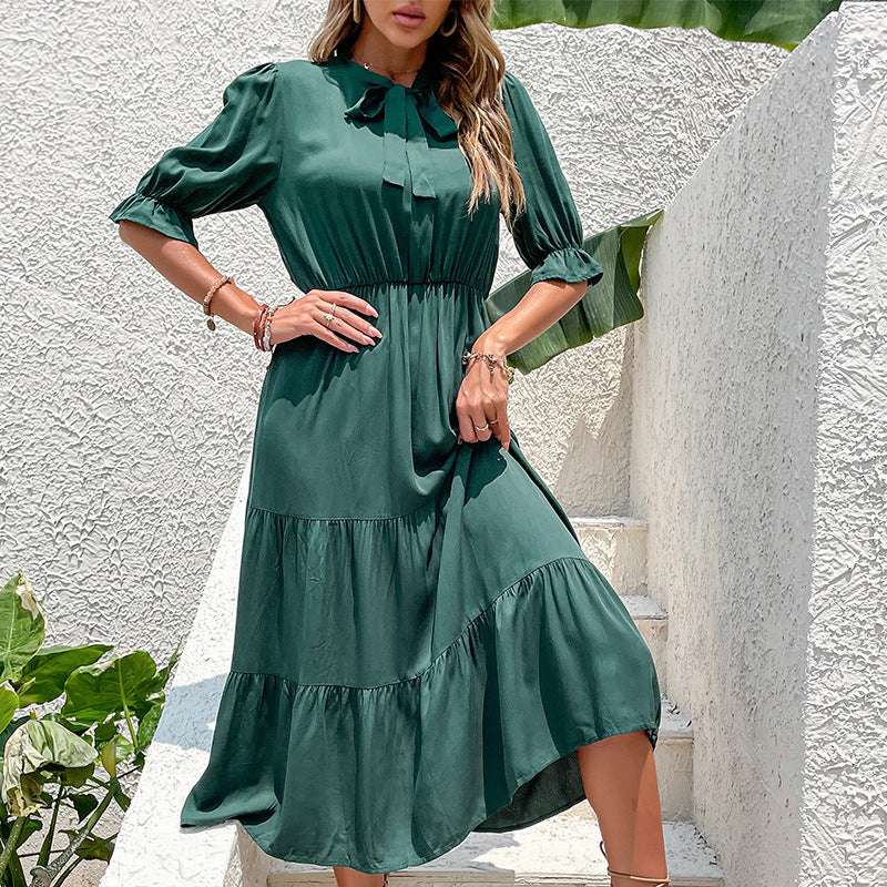Women's Bow Tie Casual Dress - ChoreGirl