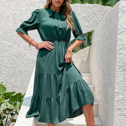 Women's Bow Tie Casual Dress - ChoreGirl
