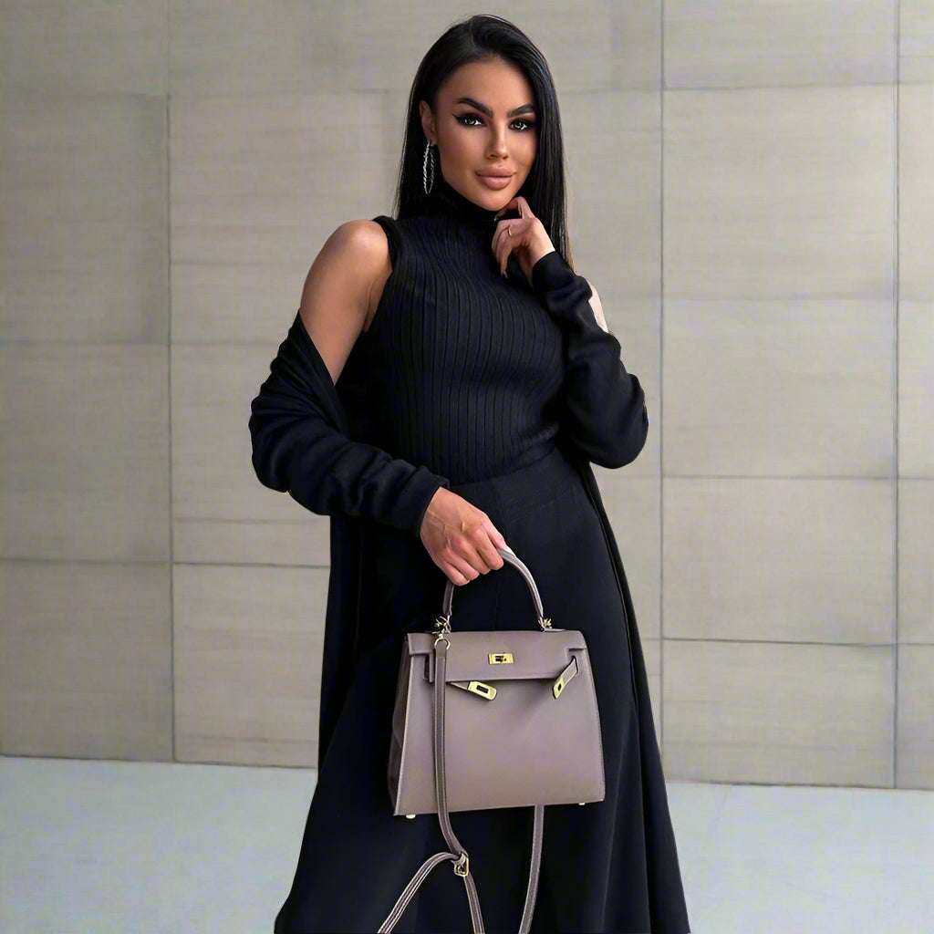 Women's Casual Knitted Three-piece Outfit Set - ChoreGirl