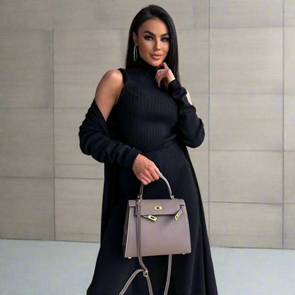 Women's Casual Knitted Three-piece Outfit Set - ChoreGirl