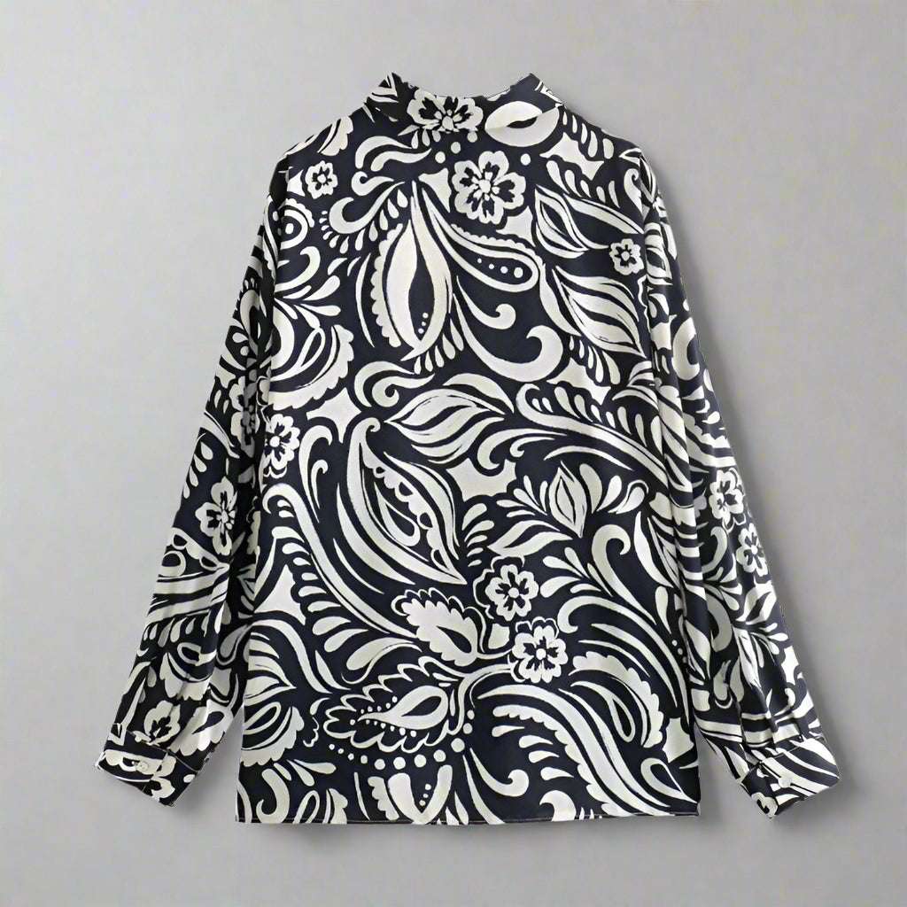 Women's Casual Silk Satin Texture Shirt - ChoreGirl